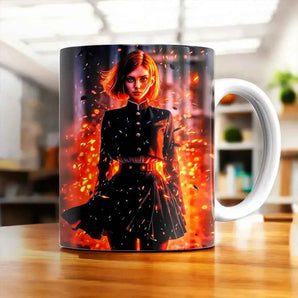 Mug Nobara Jujutsu Kaisen illustré à la main en Anjou