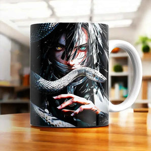 Mug Obanai Demon Slayer illustré à la main en Anjou