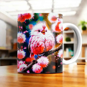 Mug Oiseau Rose illustré à la main en Anjou