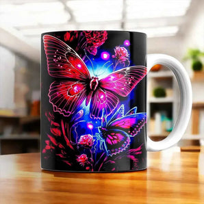 Mug Papillon Violet illustré à la main en Anjou