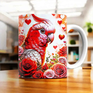 Mug Perroquet Rose illustré à la main en Anjou