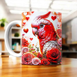 Tasse Perroquet Rose illustrée à la main en Anjou