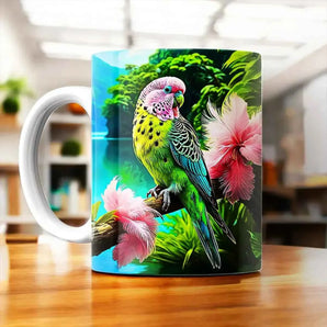 Tasse Perroquet illustrée à la main en Anjou