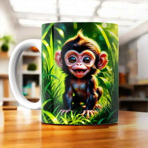 Tasse Singe illustrée à la main en Anjou