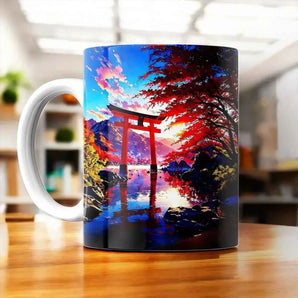 Tasse Paysage Japonais illustrée à la main en Anjou