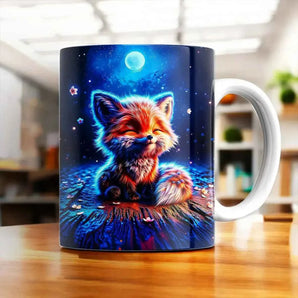 Mug Renard Lune illustré à la main en Anjou