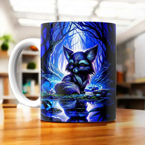 Tasse Renard Sombre illustrée à la main en Anjou