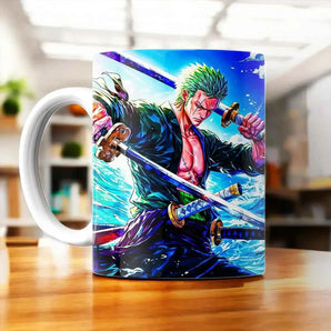 Tasse Zoro One Piece illustrée à la main en Anjou