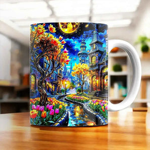 Mug Tulipe illustré à la main en Anjou