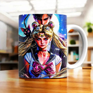Mug Sailor Moon illustré à la main en Anjou