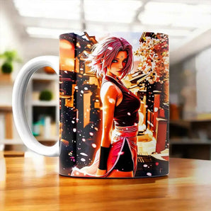 Tasse Sakura Naruto illustrée à la main en Anjou