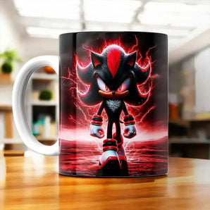 Tasse Shadow the Hedgehog SEGA illustrée à la main en Anjou