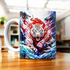 Tasse Tigre Blanc illustrée à la main en Anjou