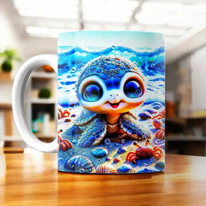 Tasse Tortue illustrée à la main en Anjou