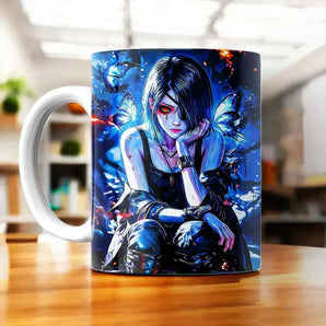 Tasse Touka Tokyo Ghoul illustrée à la main en Anjou