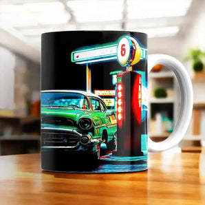 Mug Voiture Vintage illustré à la main en Anjou