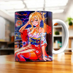 Mug Yoimiya Genshin Impact illustré à la main en Anjou