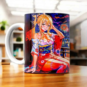 Tasse Yoimiya Genshin Impact illustrée à la main en Anjou