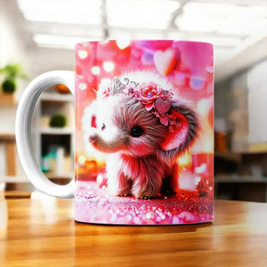 Tasse Éléphant Rose illustrée à la main en Anjou