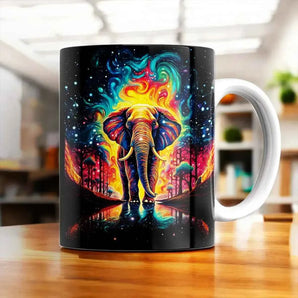 Mug Éléphant Voyage illustré à la main en Anjou
