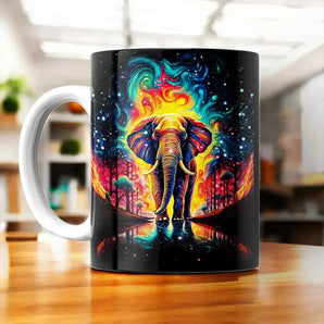 Tasse Éléphant Voyage illustrée à la main en Anjou