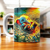 Tasse Éléphanteau illustrée à la main en Anjou