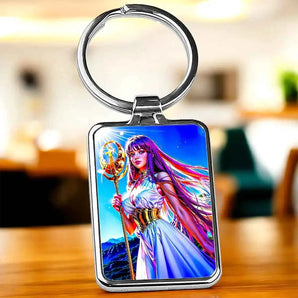 Porte-clé Athéna Saint Seiya illustré à la main en Anjou