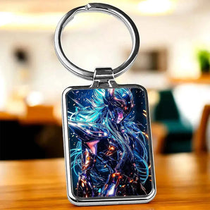 Porte Clé Aquarius Dark Saint Seiya illustré à la main en Anjou