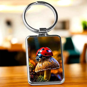 Porte Clé Coccinelle illustré à la main en Anjou