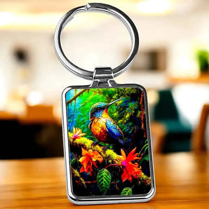 Porte Clé Colibri illustré à la main en Anjou