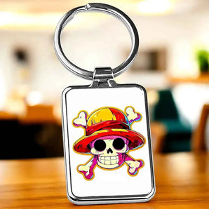 Porte-clé Drapeau One Piece illustré à la main en Anjou