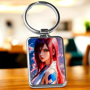 Porte Clé Erza Fairy Tail illustré à la main en Anjou