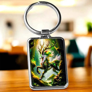 Porte Clé Esprit de la Forêt illustré à la main en Anjou