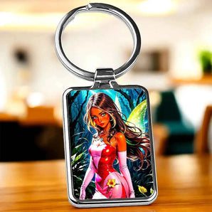 Porte Clé Flora Winx illustré à la main en Anjou