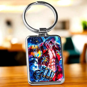 Porte-clé Franky One Piece illustré à la main en Anjou
