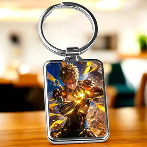 Porte-clé Genos One Punch Man illustré à la main en Anjou
