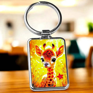 Porte Clé Girafe illustré à la main en Anjou