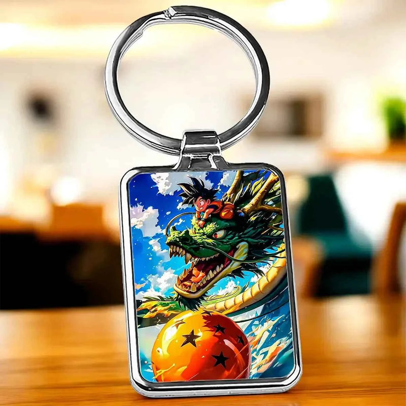 Porte Clé Goku Shenron Dragon Ball illustré à la main en Anjou