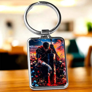 Porte Clé Guts Berserk illustré à la main en Anjou