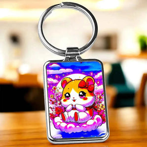 Porte-clé Hamtaro illustré à la main en Anjou