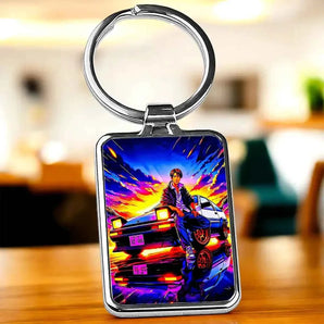 Porte Clé Initial D illustré à la main en Anjou