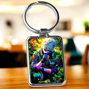 Porte-clé Kakashi Naruto illustré à la main en Anjou
