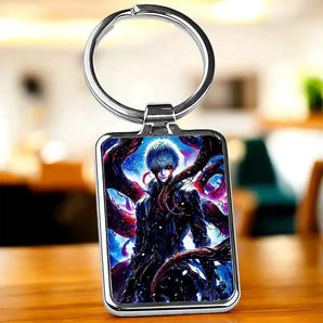 Porte-Clé Kaneki Tokyo Ghoul illustré à la main en Anjou