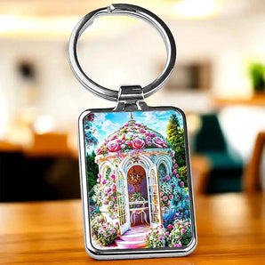 Porte Clé Kiosque illustré à la main en Anjou