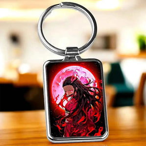 Porte Clé Nezuko Demon Slayer illustré à la main en Anjou