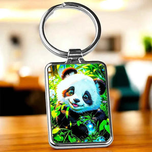 Porte Clé Panda illustré à la main en Anjou
