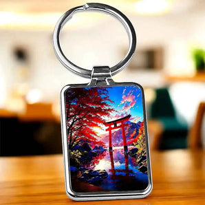 Porte Clé Paysage Japonais illustré à la main en Anjou