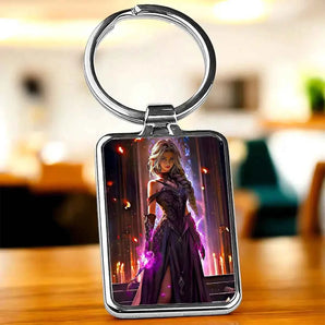 Porte Clé Princesse Guerrière illustré à la main en Anjou