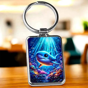 Porte Clé Requin illustré à la main en Anjou