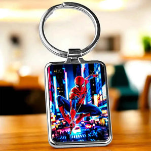 Porte-clé Spiderman illustré à la main en Anjou